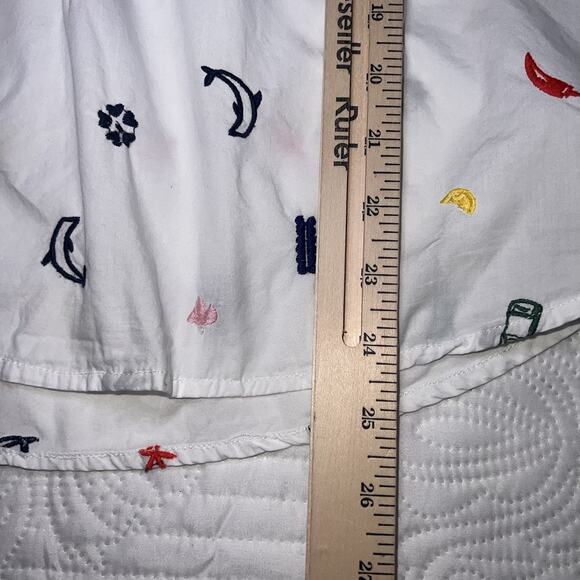 Madewell Courier Shirt Women Size XL White Summer Friday Embroidered Button Back - Picture 6 of 15